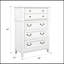 Commode blanche à 5 tiroirs