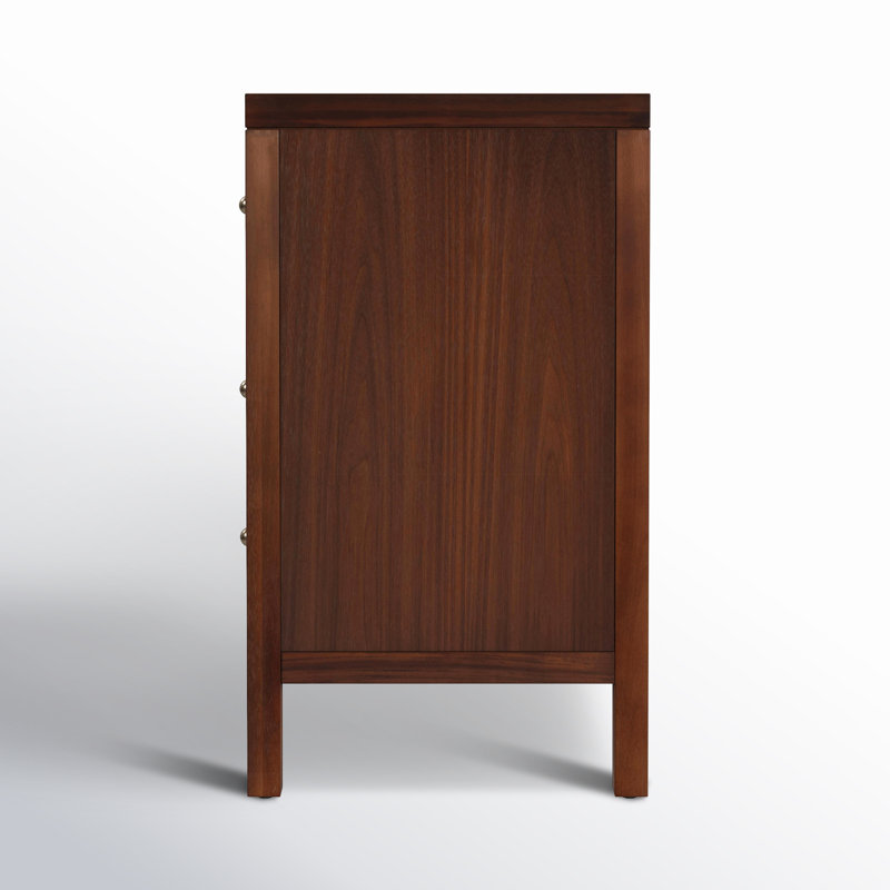 Celine 34" 3-Drawer Nightstand, Antique Taupe