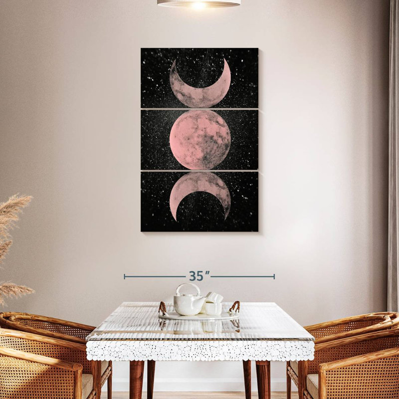 Oberle Pink Moon Symbol, 45" H x 28" W