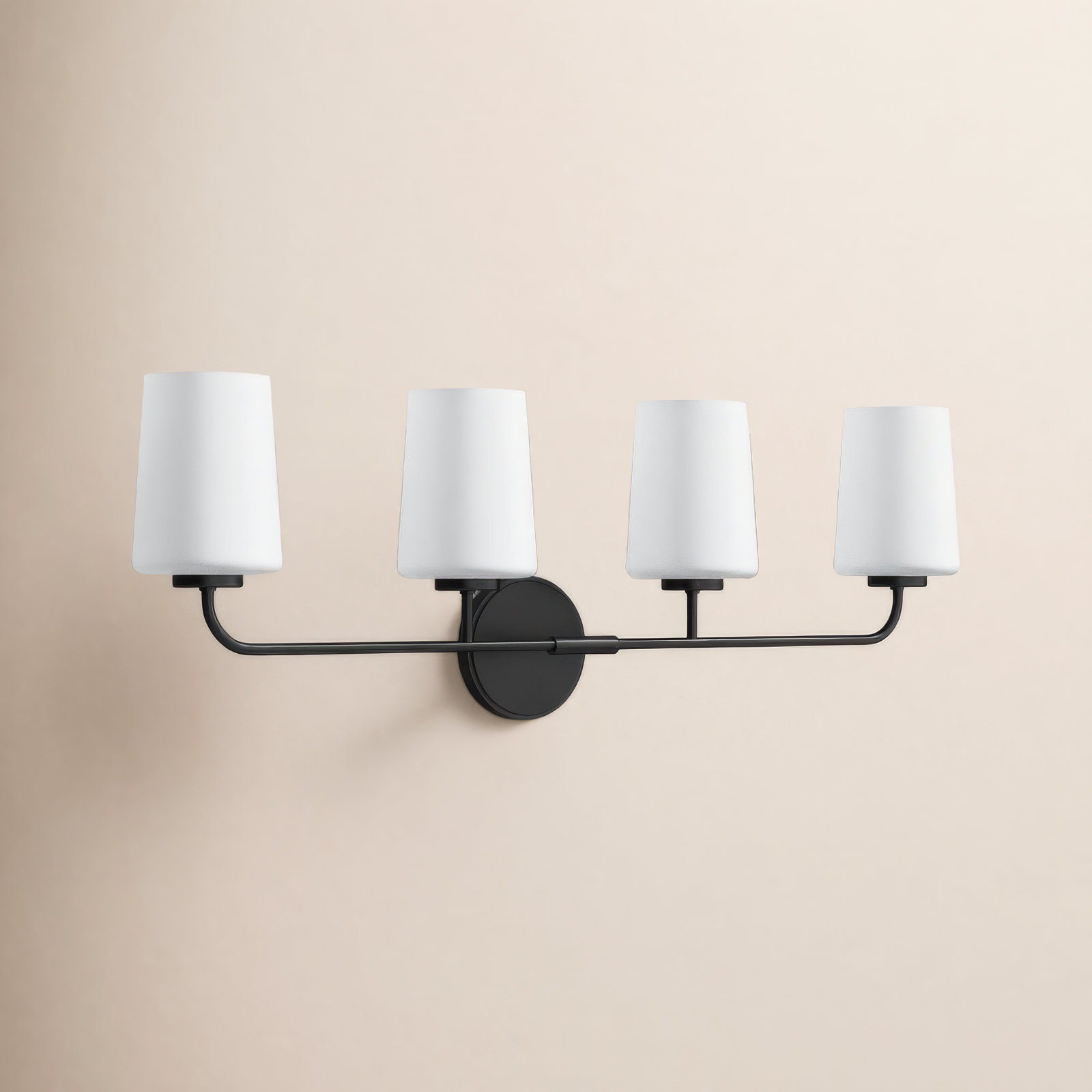 Fitz 4-Light Dimmable Vanity Light, Black