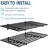 Heavy Duty Wall Mounted Storage Rack, Industrial Strength Storage Capacity Metal Shelving Unit with Hooks, Floating Shelves for Garage/Utility Room.