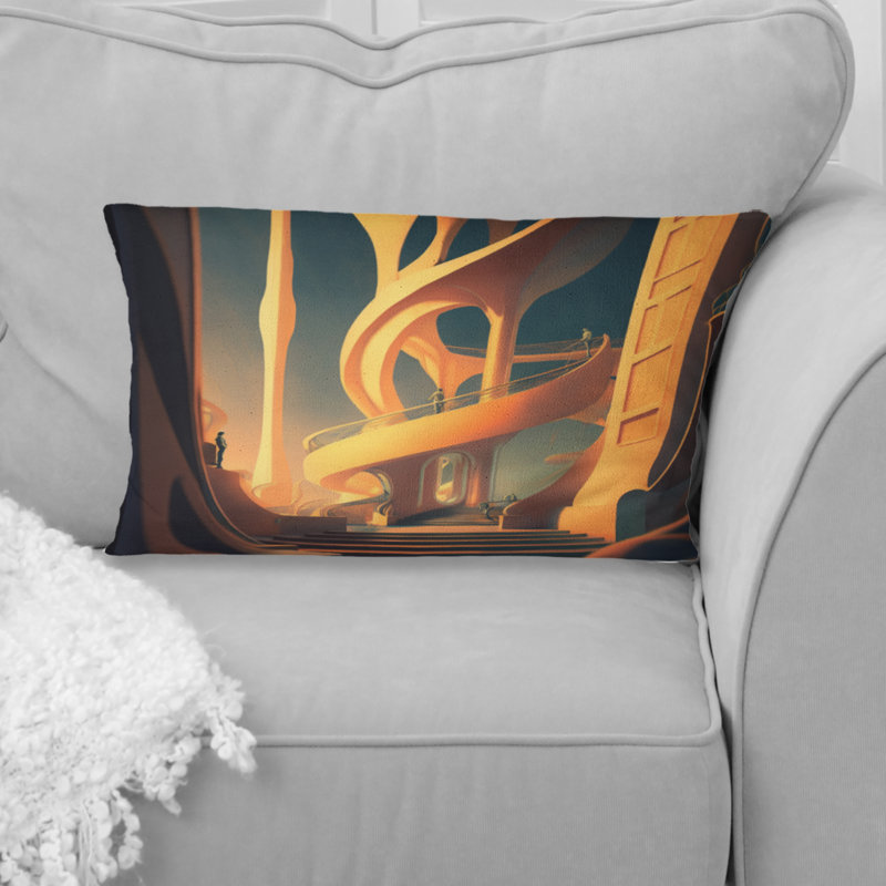 Futuristic Designs II - Monuments Printed Throw Pillow