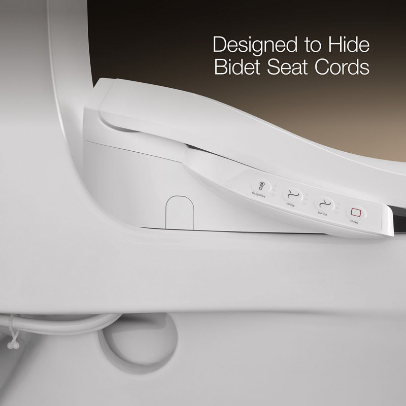 Cimarron® 1.28 GPF Water Efficient Round Two-Piece toilet (Seat Not Included), White, Right-Hand