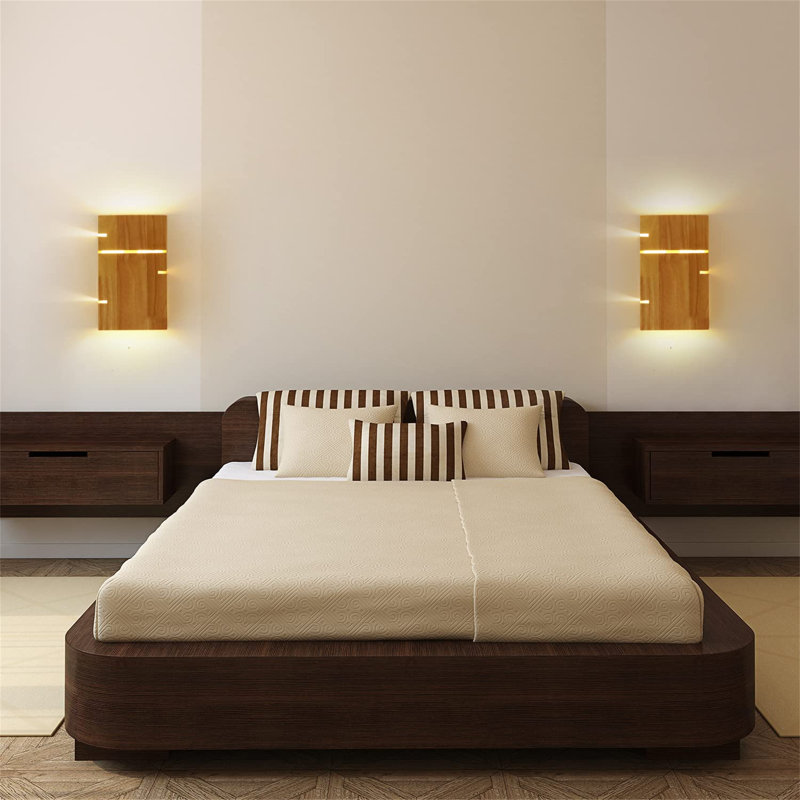 Solid Wood Flush Mounted Sconce