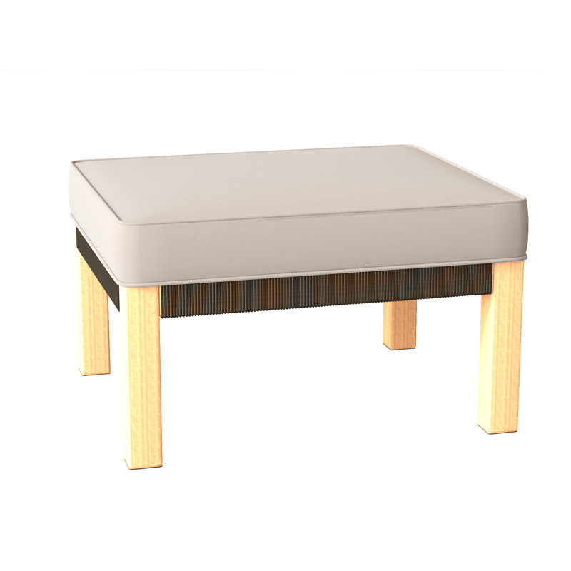 Hudson Outdoor Ottoman, Hudson Charcoal Lace, Demo Putty
