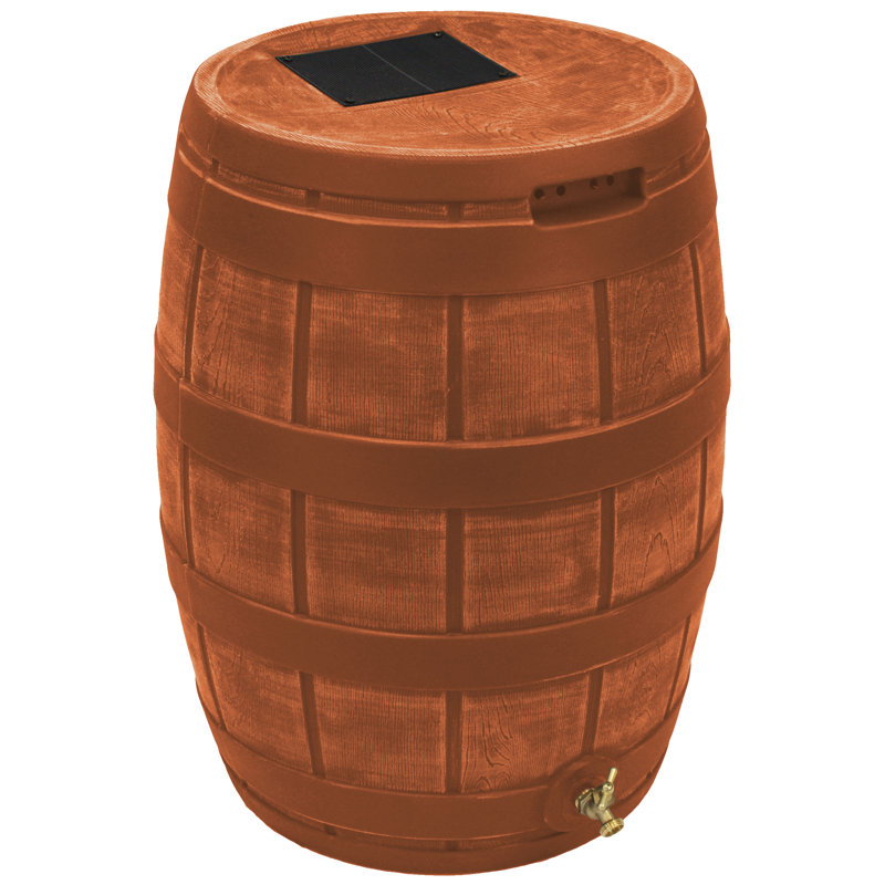 50 gallons Baril de pluie en plastique, Terra Cotta