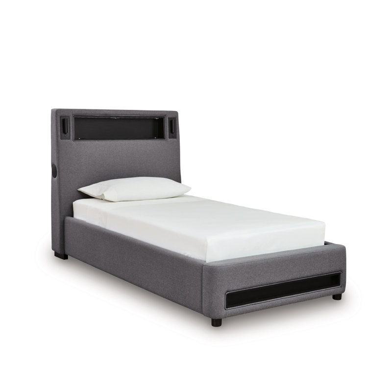 Arde Twin Upholstered Bed, Twin