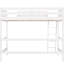 Lit mezzanine simple en bois massif blanc avec. And Build. Aucun sommier ni base requis. 14 lattes pour un soutien accru. Barrières de sécurité. 79,5 po x 41,8 po 67,5 po. Assemblage requis - blanc. Fabrication