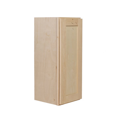 Unfinished Ready To Assemble Solid Wood Shaker Kitchen Wall Cabinet — 12″ D