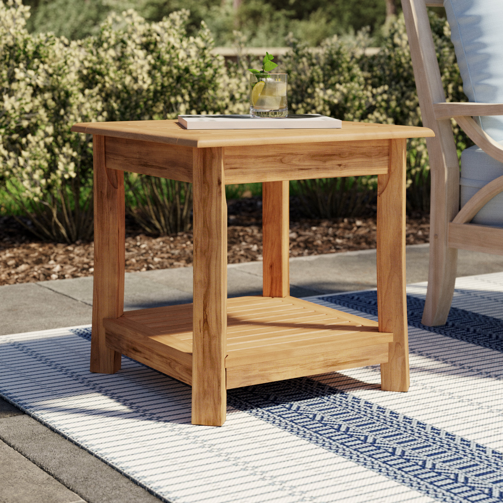 Leona 20" Teak Side Table