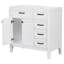 Meuble-lavabo 36 po sans lavabo, base d'armoire seulement, armoire de salle de bain avec tiroirs, structure solide et panneau de fibres à densité moyenne-130141604