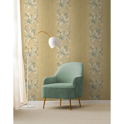 Papier peint rayé Seabrook Designs Brigid Acanthus