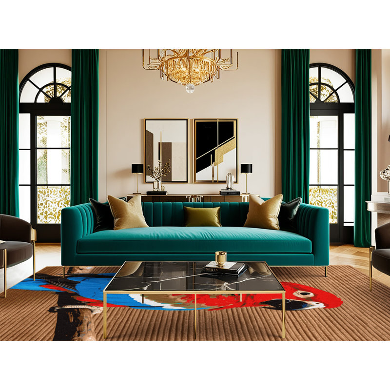  Tapis lavable Crimson Rosella Birds, Tapis de couloir 2 pi x 4 pi