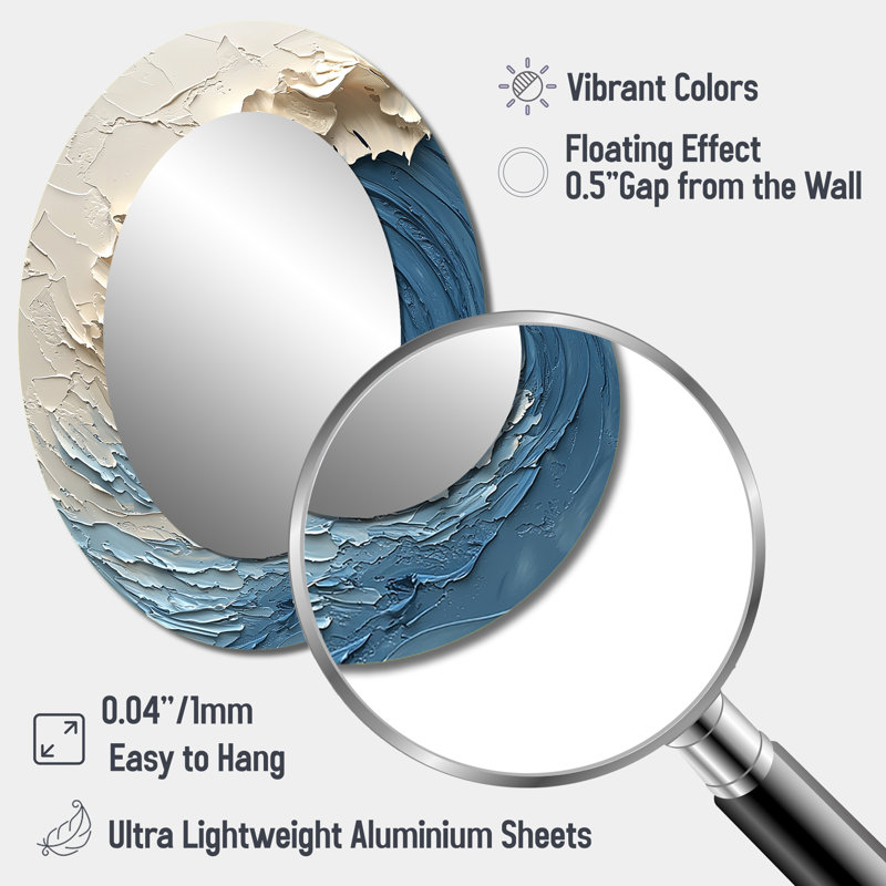 Miroir mural blanc, 40 po x 30 po