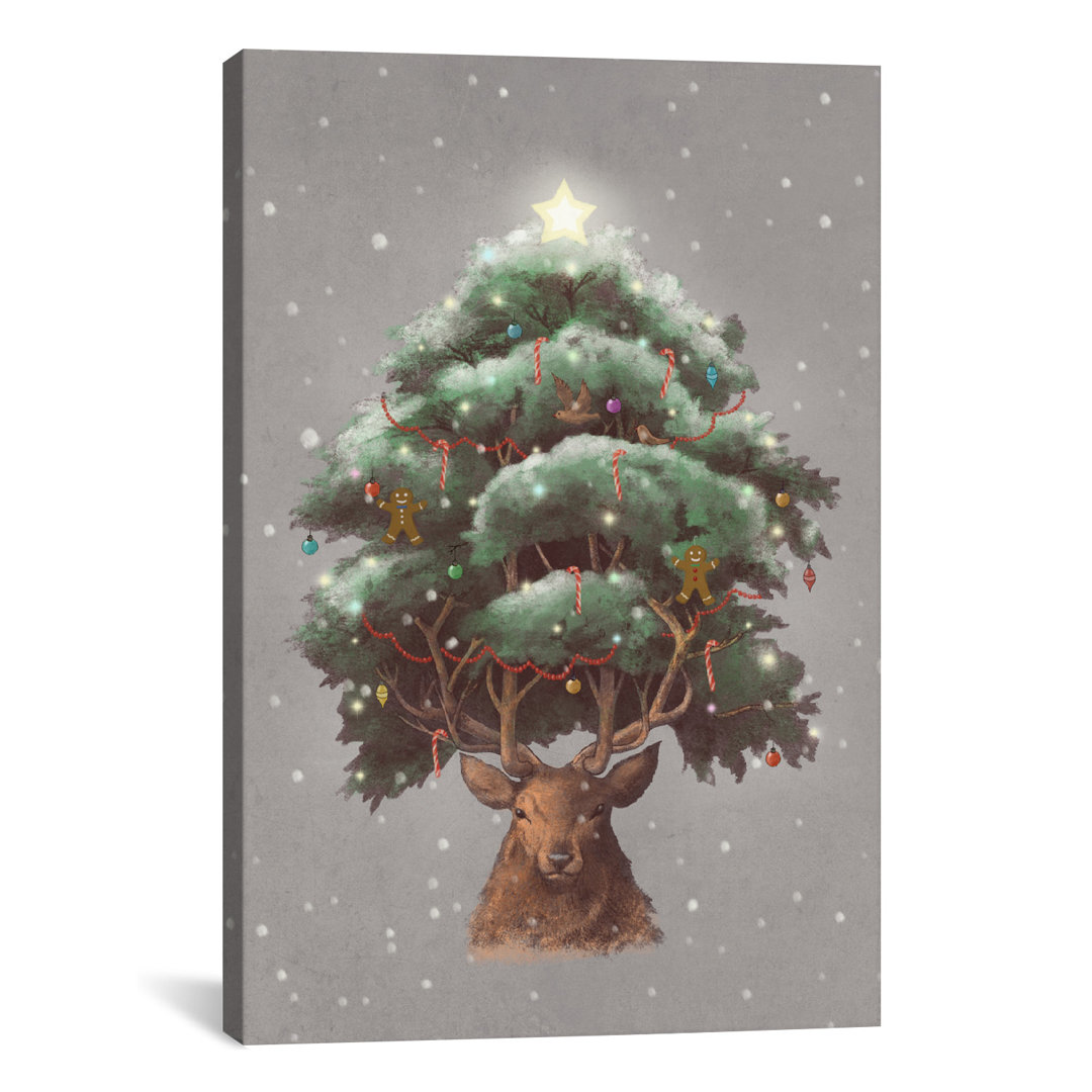 " Reindeer Tree Portrait " by Terry Fan Loon Peak® Mat 