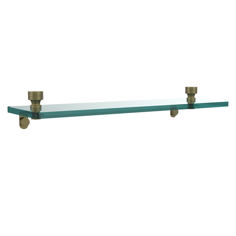 Ballenas Bracket Shelf, Antique Brass, 5" H x 16" L x 5" D