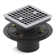 Clearflo Square Design Tile-In Shower Drain with Reversible Collar, 2" and 3" PVC Connection