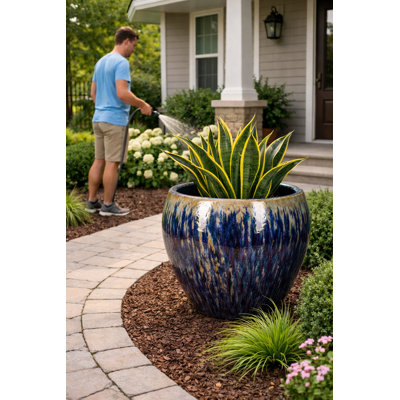 30" Giant Top Cut Planter - Wisteria