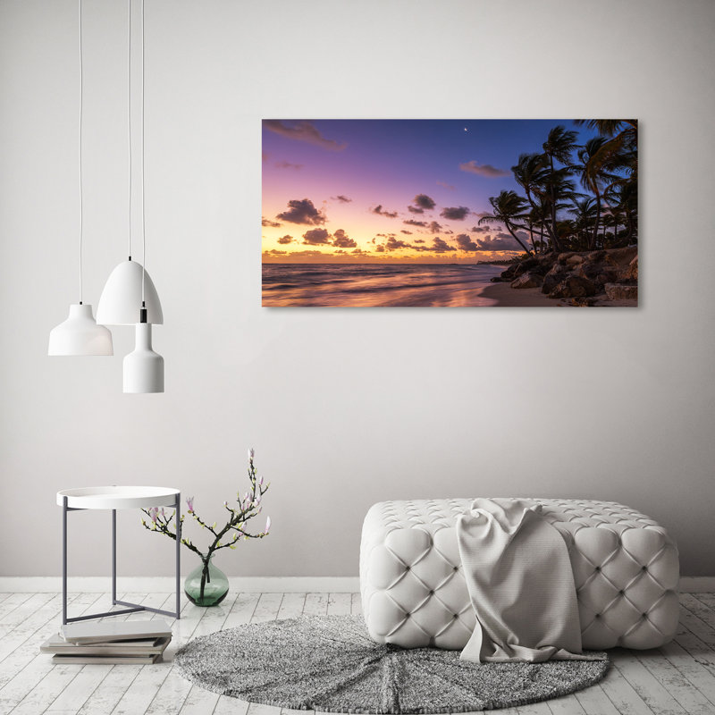 West On The Beach - No Frame Print on Canvas