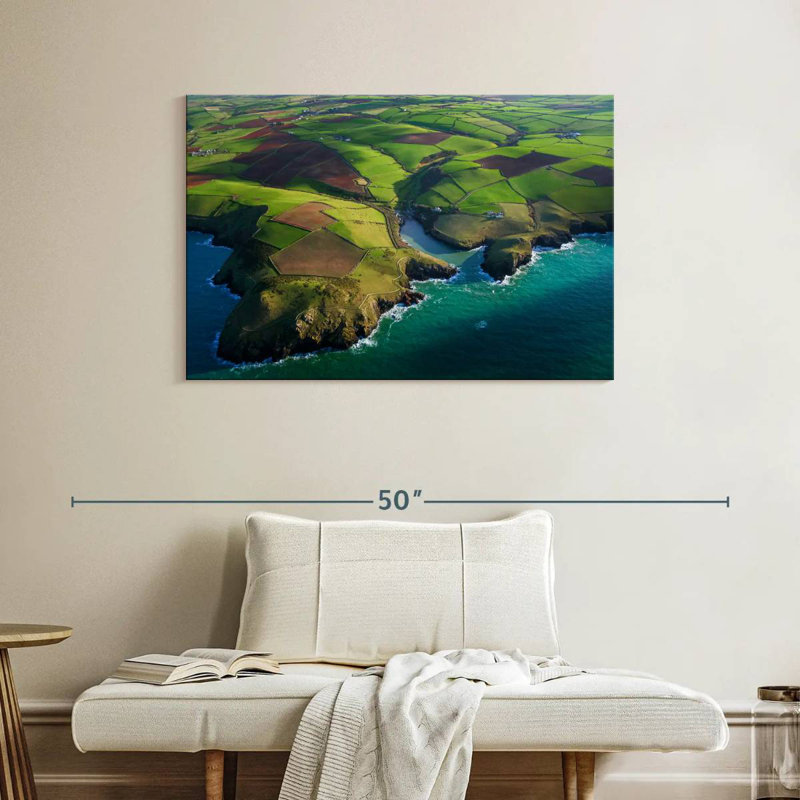 Alvord Cornwall Fields And Cliffs, 26" H x 39" W