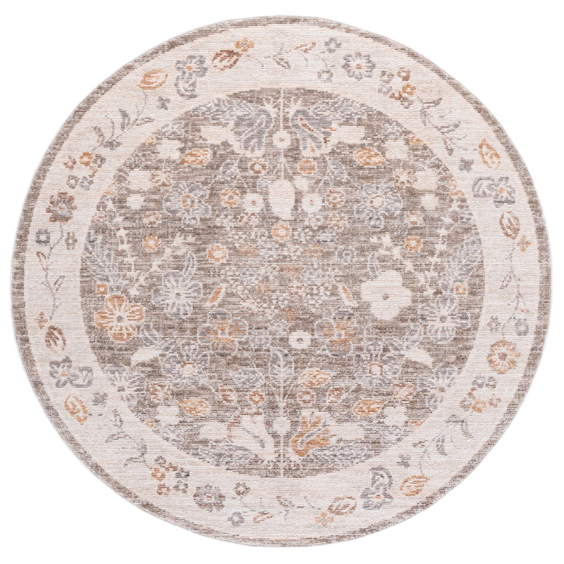 Martha Stewart 110 Performance Floral Indoor Rug, Round 6'3"