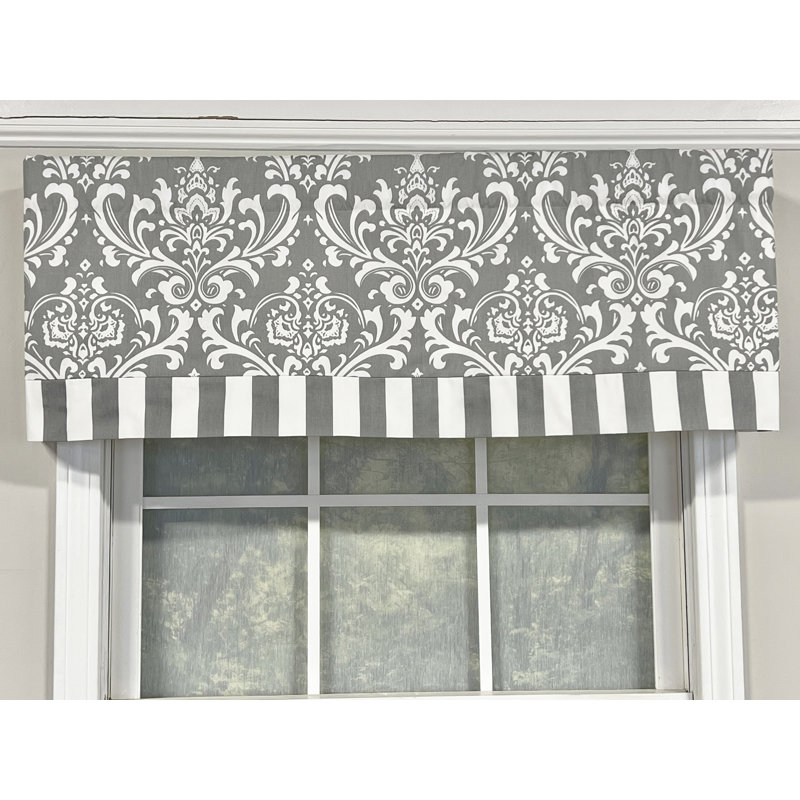 Cantonnière damassé l 50 "Damore, Gris