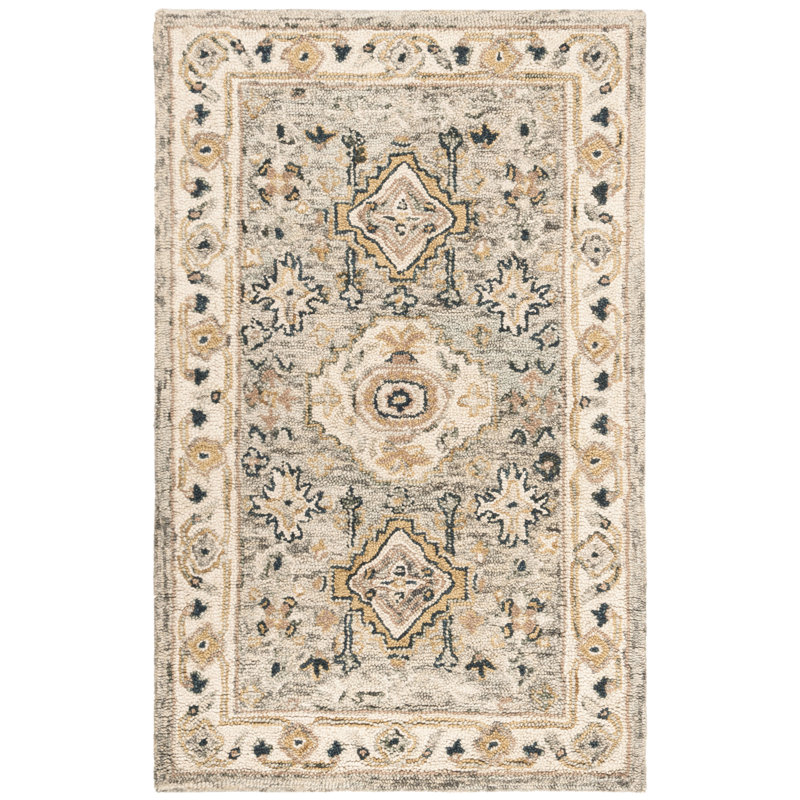 Vahakn Hand Tufted Wool Oriental Rug, Rectangle 3' x 5'