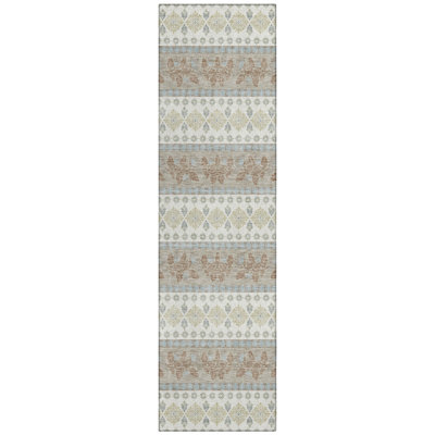 Machine Washable Indoor/Outdoor Chantille ACN2465 Stripes Rug