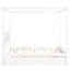Size Canopy Bed With Trundle, And Pinewood Full Trundle Canopy, Versatile Decor, Solid Wood, White