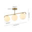  Luminaire suspendu sphérique en verre opale G9 à 3 lumières Driscilla de 27 po de style rétro traditionnel-1453721042