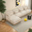 Canapés confortables en forme de L en chenille de 131,5 po de style moderne pour la maison de salon
