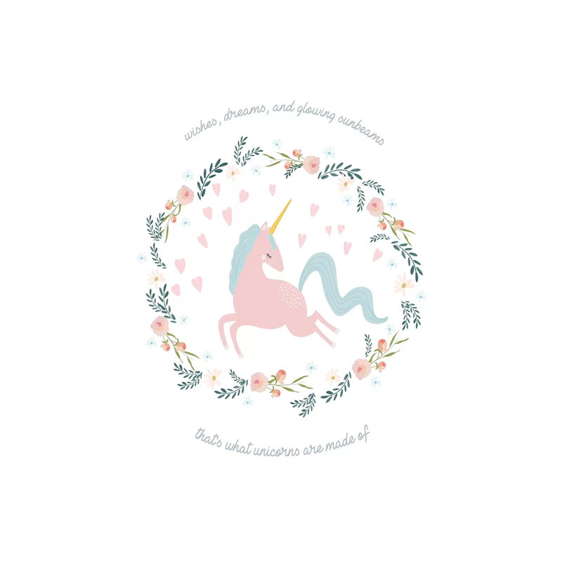 Wishes Dreams Unicorn by Leah Straatsma - Wrapped Canvas Gallery-Wrapped Canvas Giclée, 20.32 cm H x 30.48 cm W
