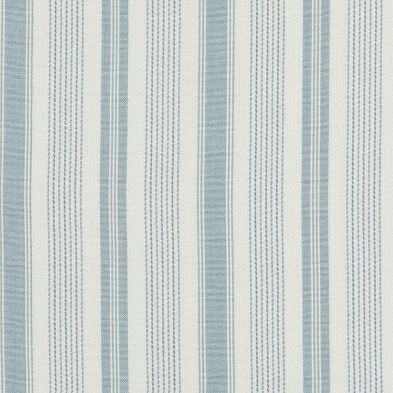 Bridport Purbeck Stripe 100% Cotton Performance Fabric, Aqua