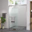 - Cabine de douche coulissante double à largeur réglable à finition réglable de 56 po avec verre trempé de 1/4 po de 6 mm, imperméable et pour la salle de bain