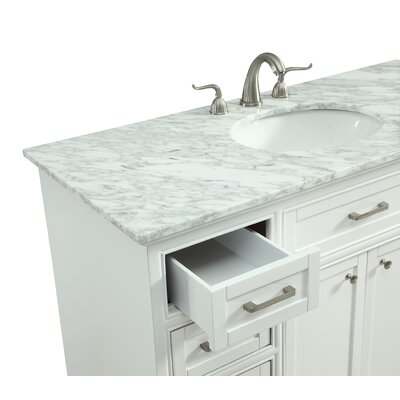 Andover Mills™ Rossi 48'' Single Bathroom Vanity with Marble Top ...