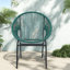 Ensemble de chaises de patio, de rotin pe et de sarcelle moderne pour la terrasse