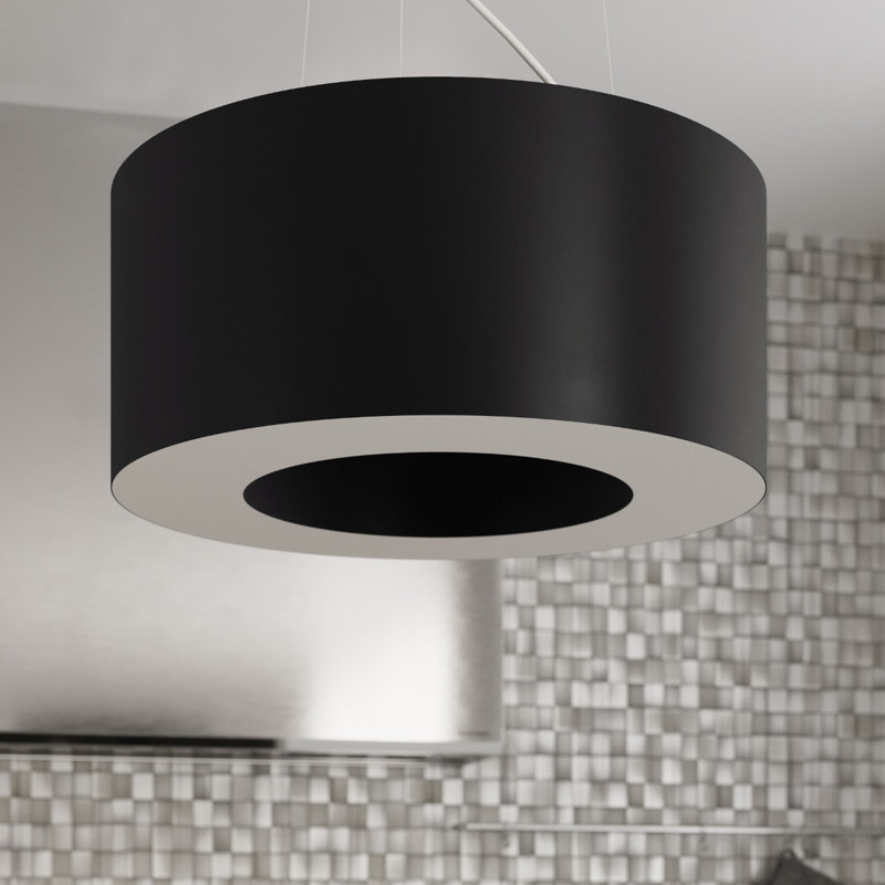 Caines 8 - Light White Drum/Cylinder Pendant