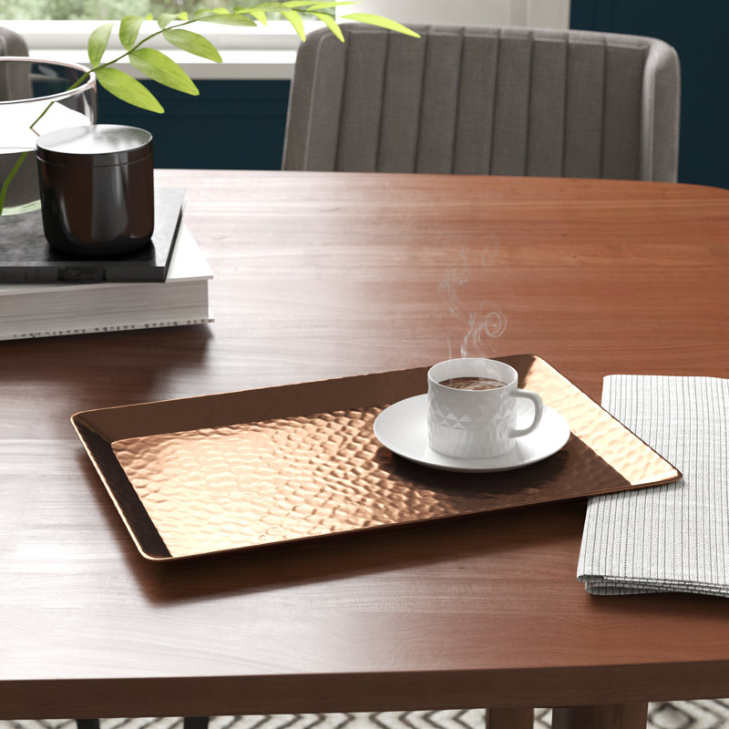  Plateau de service martelé, H 1 po x l 9,75 po x P 5,75 po, Copper