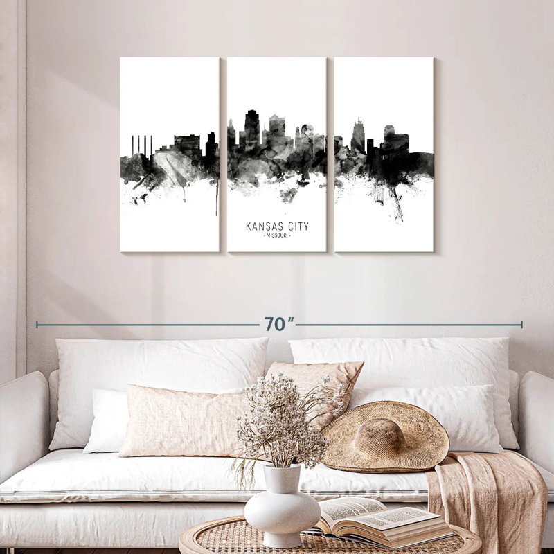 Skyline de Sirecs, Kansas City, Missouri III, H 28 po x l 45 po