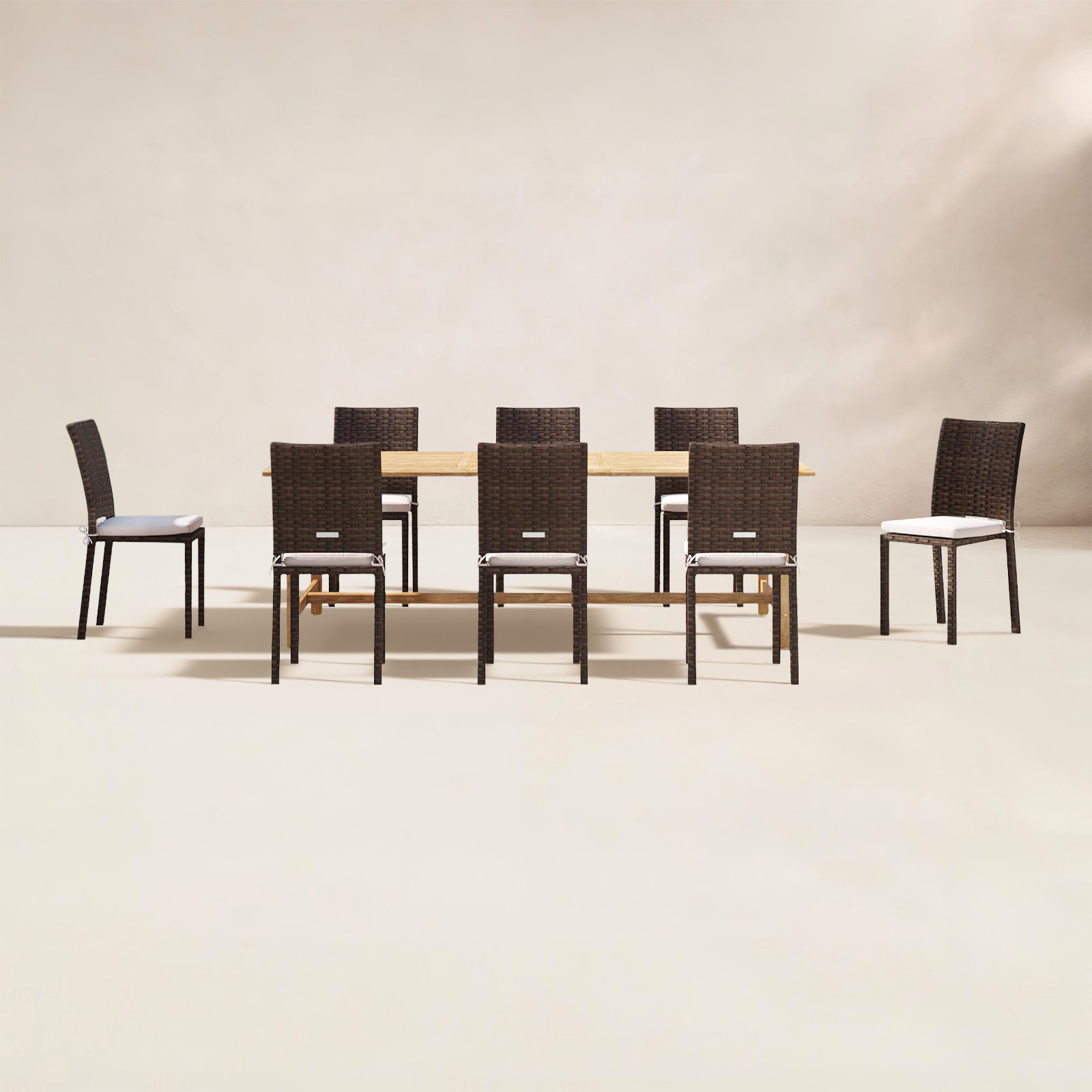 Brote 87" Teak Patio Dining Set