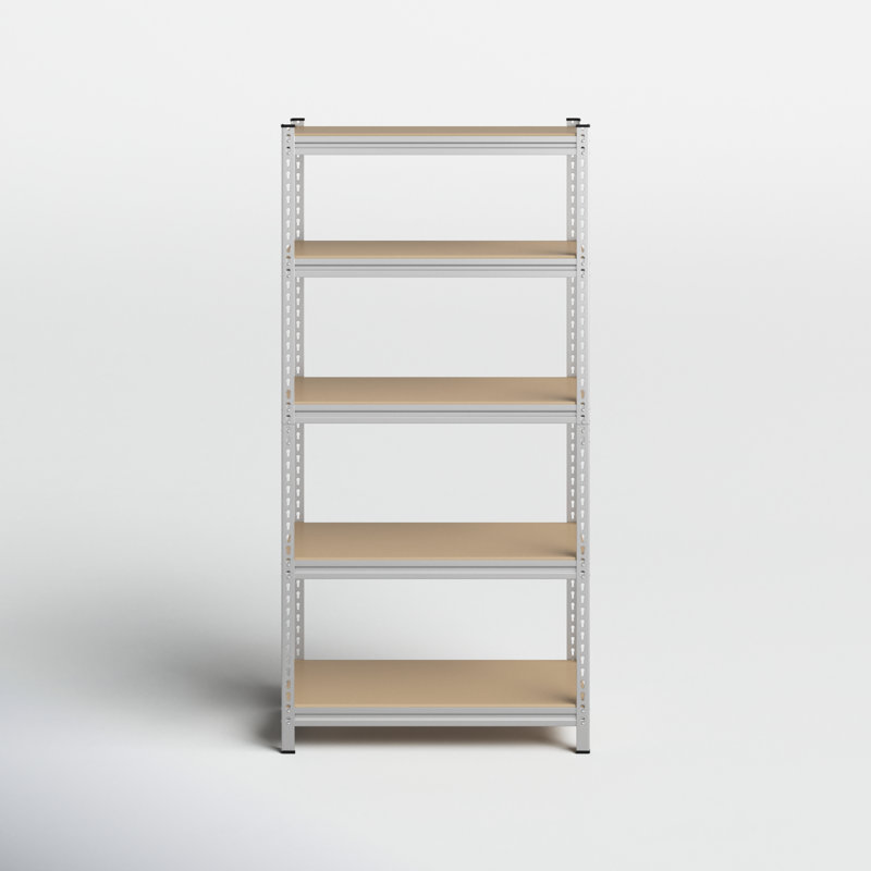 Silver Heavy Duty Adjustable 5-Level Steel Storage Shelves