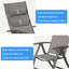 Ensemble de 2 chaises de patio pliantes en tissu textilène