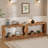 63" Farmhouse Console Table with Storage, Narrow Entryway Sofa Table with Woodgrain-713681285