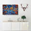 Multi Coloured Autumn Leaves in Abstract - Wrapped Canvas-55360541