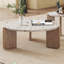 Table basse Wabi-sabi en bois massif de terrazzo