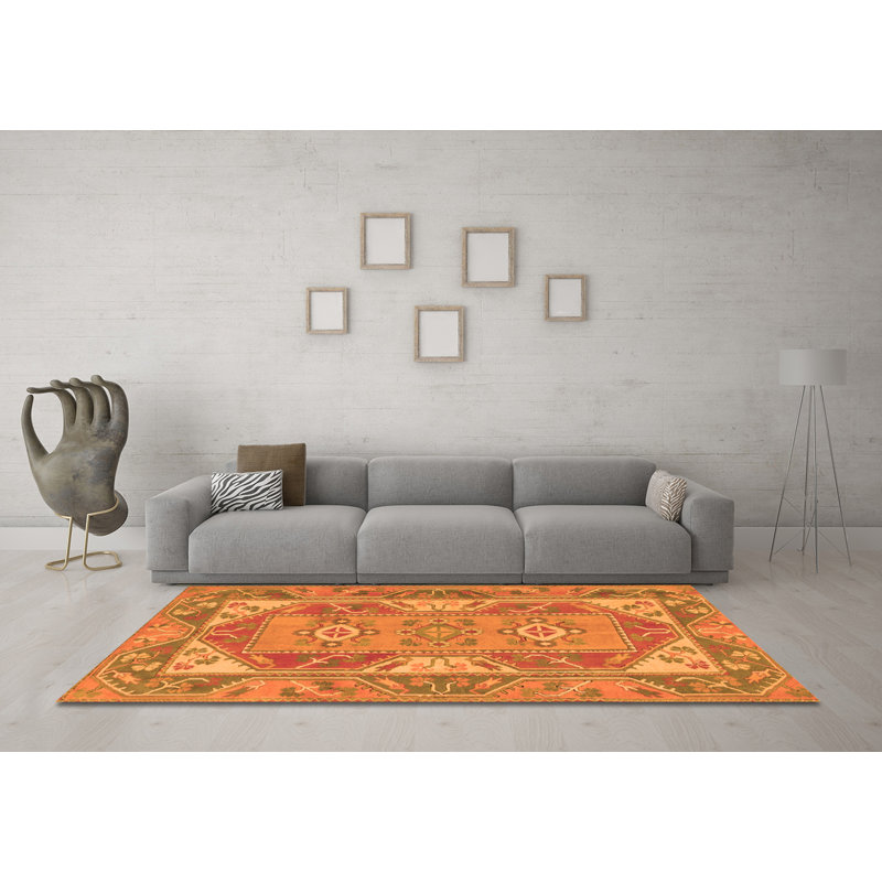 Milira Performance Oriental Indoor Rug, Round 7'