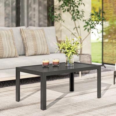 Rectangular Metal Outdoor Coffee Table , 101.5cm cm W 61cm cm D