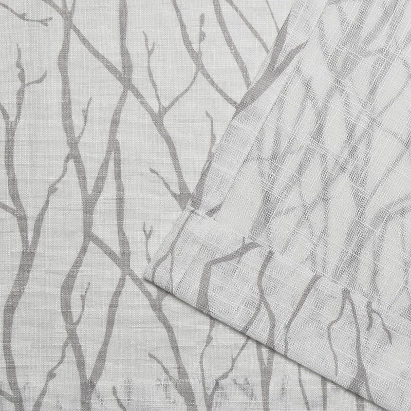 Paire de rideaux transparents avec œillets Leja, Taupe, l 54 po x L 96 po