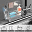 Kitchen Sink Organizer - Rustproof Caddy With Sponge Holder, Brush Stand & Soap Dispenser-110564742