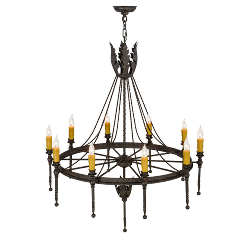 Alek 10 - Light Chandelier, 44.5" H x 36" W x 36" D